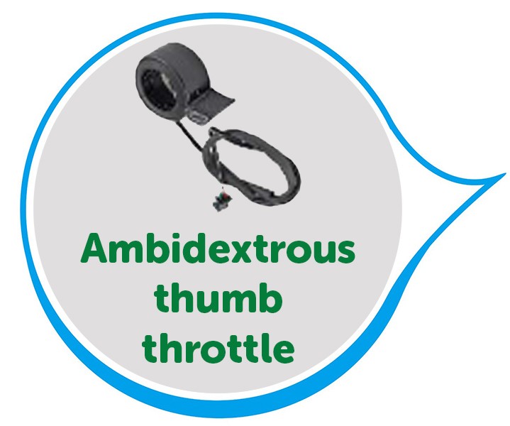 Ambidextrous thumb throttle