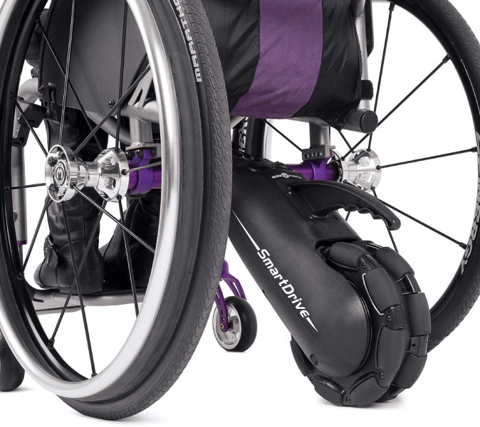 RGK wheelchair with power assist installed