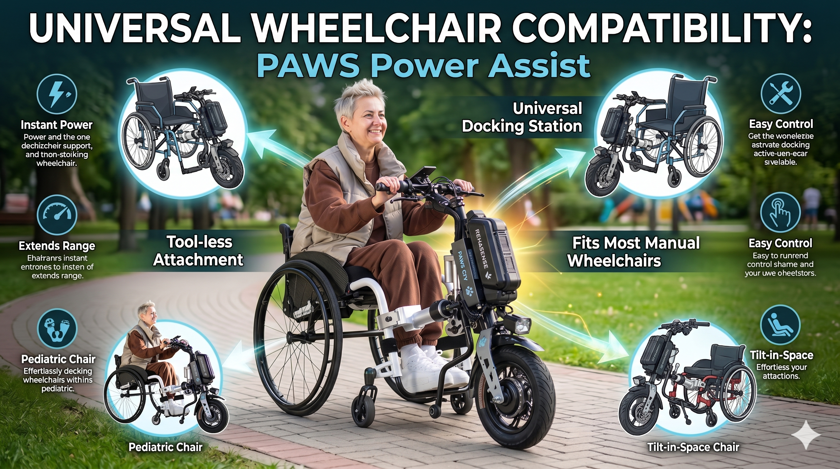 Rehasense-Paws-City-Wheelchair-Handbike Paws City Wheelchair Handbike